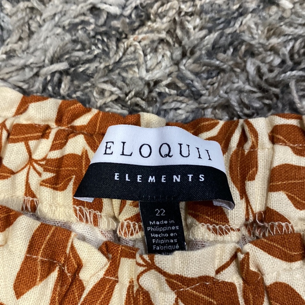 Eloquii 55% Linen 45% Viscose Pull On Elastic Wai… - image 4